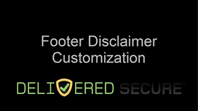 Footer Disclaimer Customization Video