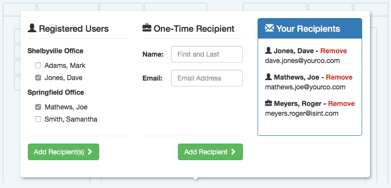 screen group sending